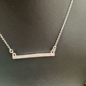 NEW - Elegant Silver Bar Necklace